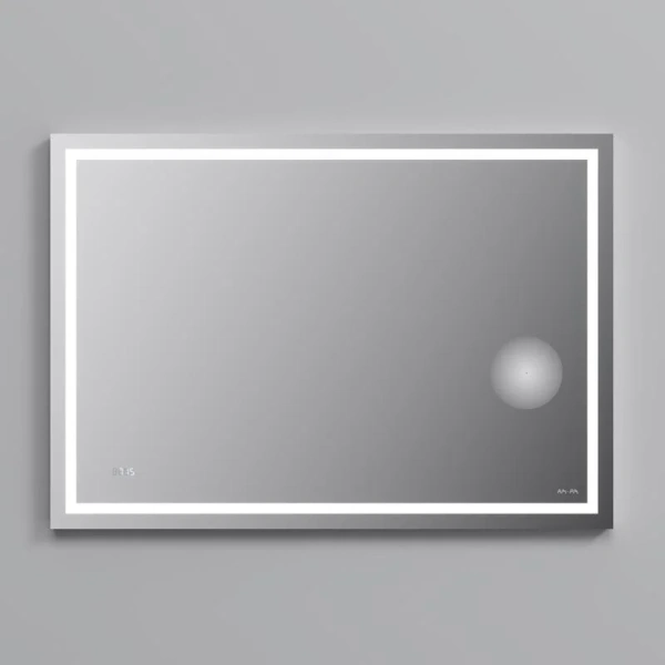 Зеркало с подсветкой AM.PM Gem 100х70 см с часами и косметическим зеркалом - фото 3