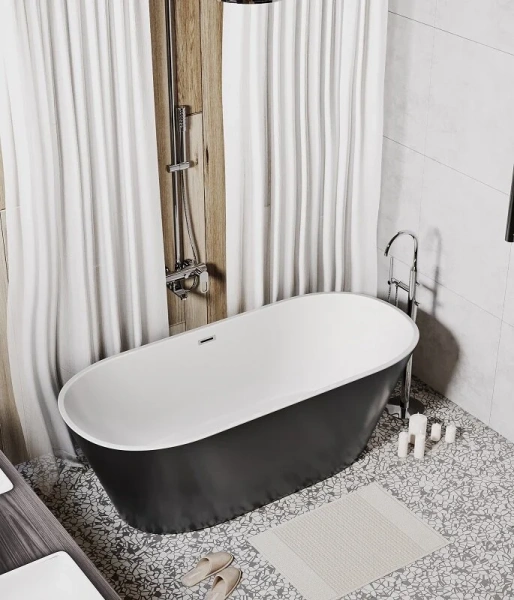 Ванна акриловая Grossman Forta 170x75 см отдельностоящая, без гидромассажа, большие - фото 6