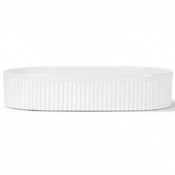 Раковина Abber Bequem AC2116 60 см овальная, белые, черные - фото 4