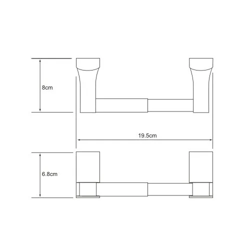 Бумагодержатель WasserKRAFT Exter светлая бронза - фото 2
