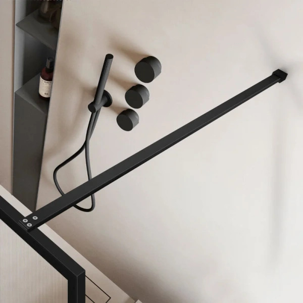 Душевая перегородка Vincea Walk-In HP Art 70 см профиль черный матовый, рифленые - фото 5