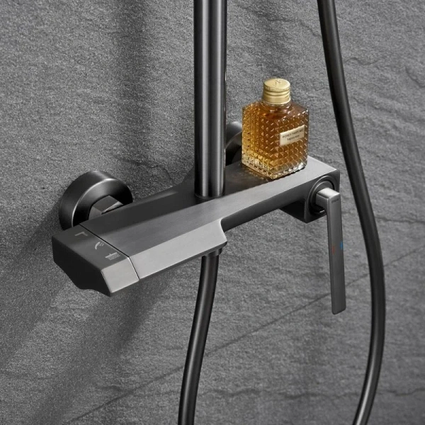 Душевая стойка Black&White Universe оружейная сталь, другие - фото 3