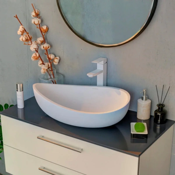 Раковина Montebianco Onda 60 см белая матовая - фото 3