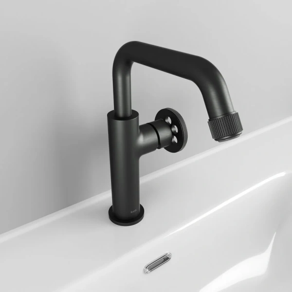 Смеситель для раковины IDDIS Grange графит, недорогие, округлая форма - фото 5