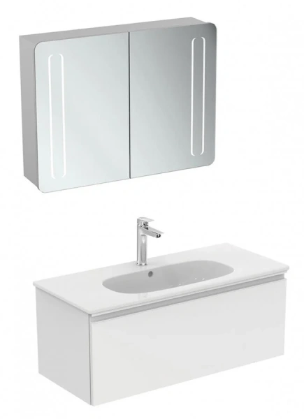 Тумба с раковиной подвесная Ideal Standard Tesi T0048 100 см с одним ящиком, моноблок - фото 5