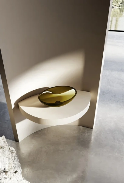 Раковина Abber Kristall 50 см оливковая, накладные (на столешницу), пристенные - фото 3