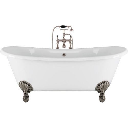 Ванна чугунная Devon & Devon Admiral 182х81 см ножки алюминий полированный - фото 1