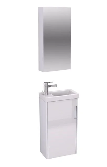 Тумба с раковиной подвесная Velvex Klaufs tpKLA.40.1D-61 40 см с распашной дверцей - фото 4