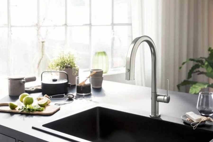 Смеситель для кухни Hansgrohe Aqittura сталь, высокие, для питьевой воды с фильтром - фото 5