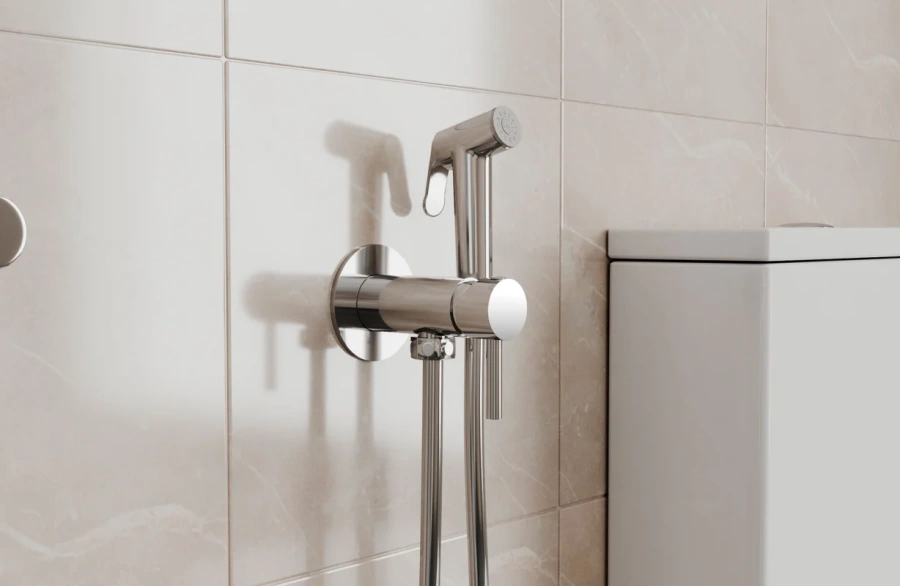 Гигиенический душ со смесителем Bravat хром, полный комплект со смесителем - фото 3