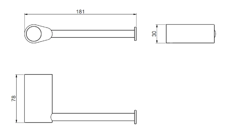 Бумагодержатель Art & Max Verona Push хром - фото 2