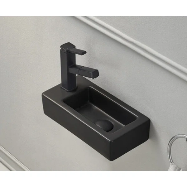 Раковина GID Suspendido Bm9272L 37 см левосторонняя черная - фото 3