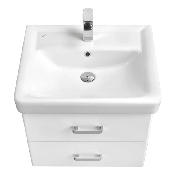 Тумба с раковиной подвесная Акватон Америна 60 см белая - фото 3