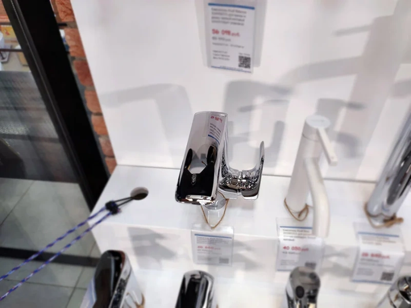 Смеситель для раковины Kludi Ameo хром, прямоугольная форма - фото 5