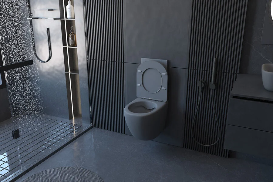 Унитаз подвесной Abber BEQUEM безободковый, цветные - фото 10