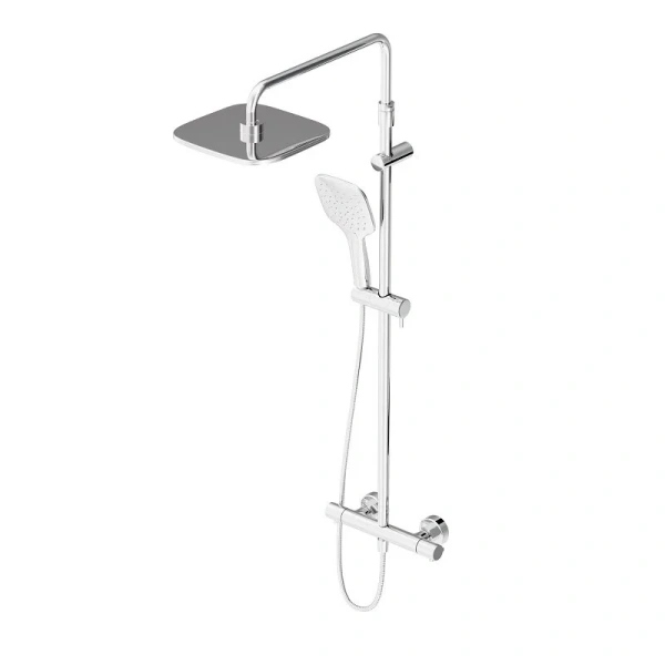 Душевая стойка Damixa Option с термостатом, квадратная, настенные - фото 7