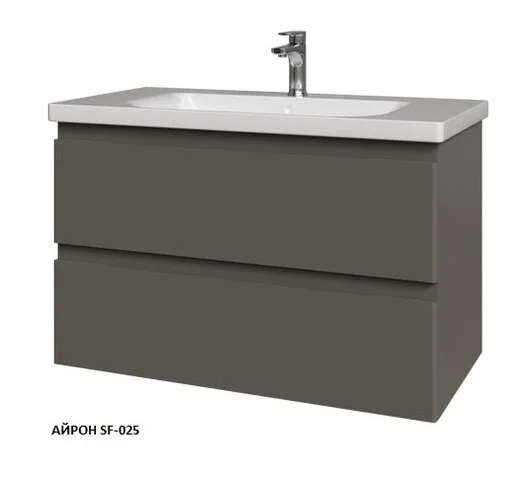 Тумба под раковину подвесная Caprigo Forte 90 см айрон - фото 1