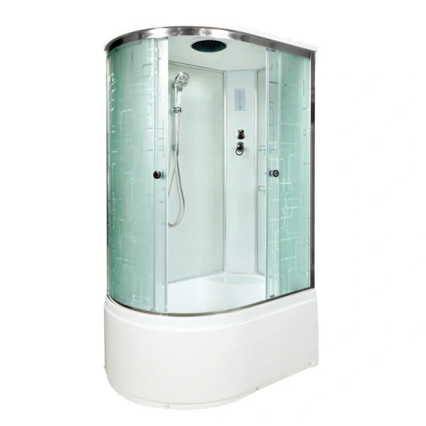 Душевая кабина Deto EM4511 110x80 см с освещением, со стеклянными задними стенками - фото 8