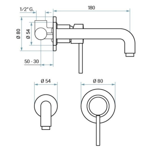 Смеситель для раковины Emmevi Piper 45055 - фото 3