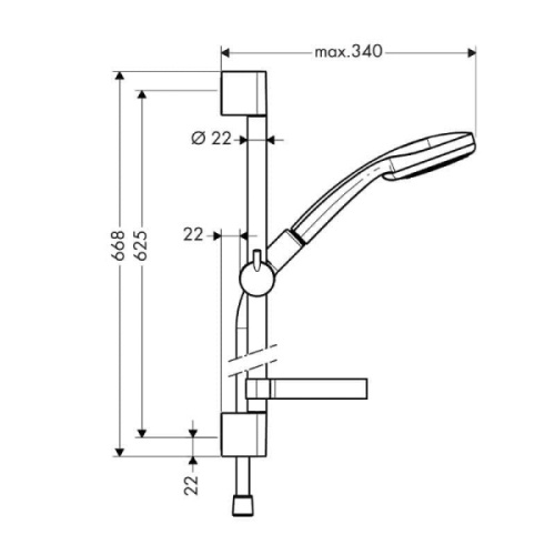 Душевой набор Hansgrohe Croma 100 27777000 - фото 2