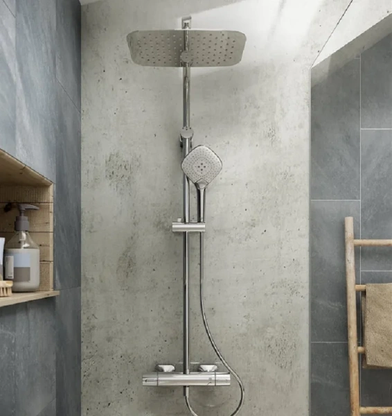 Душевая стойка Ideal Standard IdealRain Cube Evo с термостатическим смесителем - фото 2