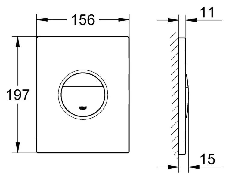 Клавиша смыва Grohe Nova Cosmopolitan глянцевый хром index_1 - фото 7