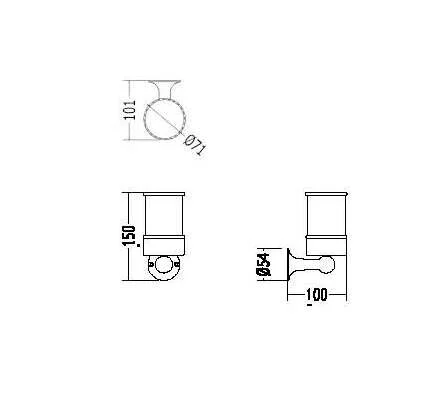 Стакан для ванной, цвет светлое золото, Devon&Devon New York, золото - фото 3