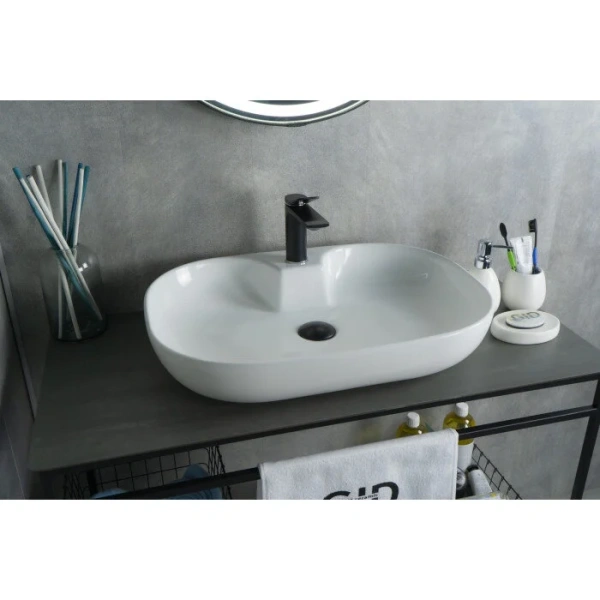 Раковина GID Lago N9446b 61 см белая, керамические - фото 7