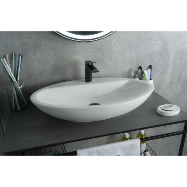 Раковина GID Lago N9435 73 см белая, керамические - фото 7