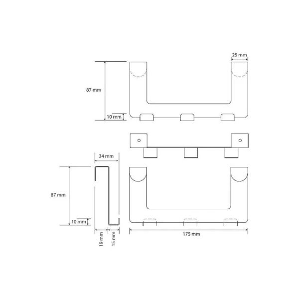 Крючок для ванной Bemeta Neo хром матовый - фото 2