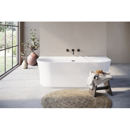 Ванна акриловая Ravak Ypsilon 180x90 см перелив черный, овальные - фото 5