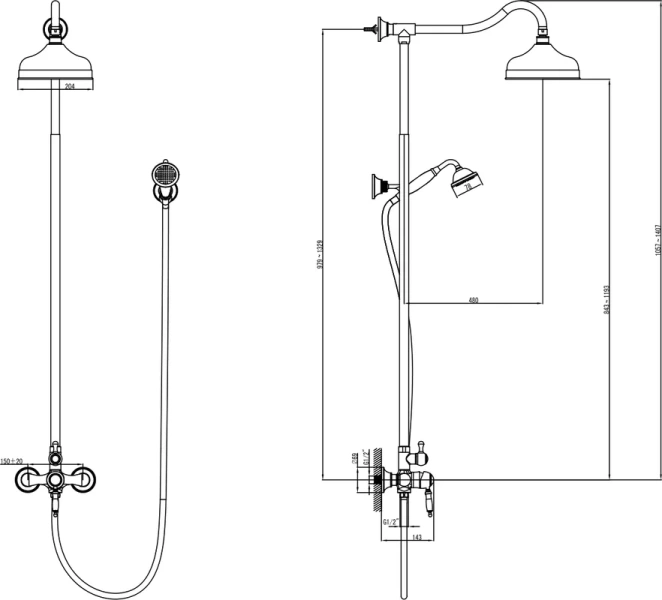 Душевая стойка Lemark Villa хром - фото 2