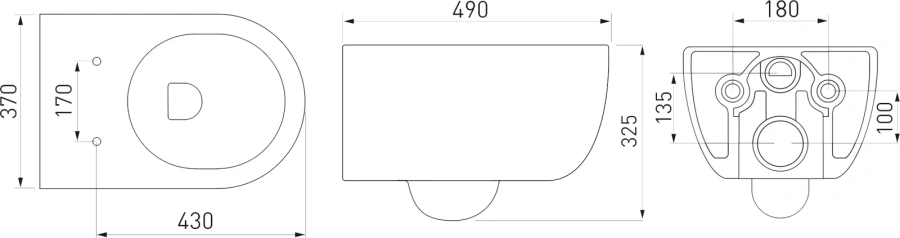 Унитаз с инсталляцией BERGES Ego кнопка черная index_5 - фото 16