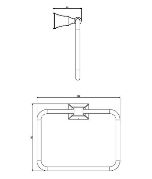 Полотенцедержатель Art & Max Genova хром - фото 2
