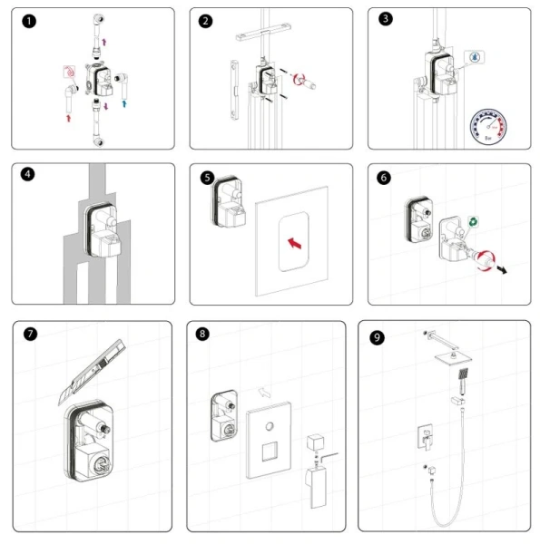 Душевой комплект Timo Selene черный, в наличии - фото 5