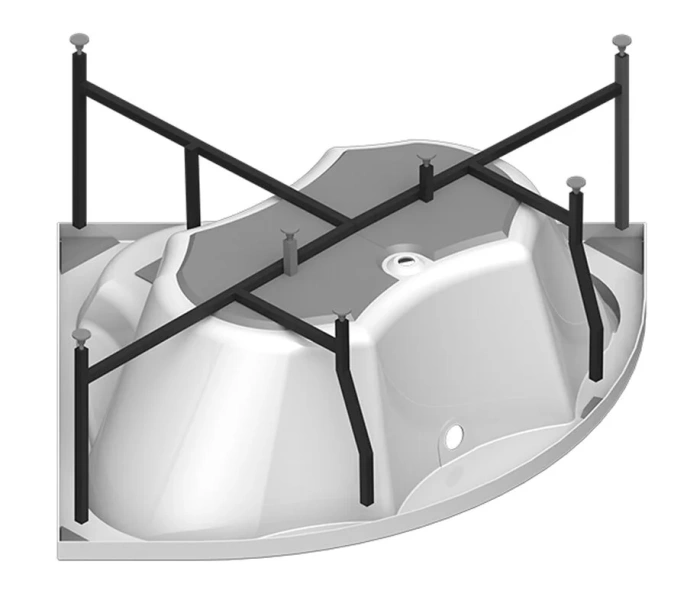 Акриловая ванна Радомир Сандра 2-78-0-0-1-221, 149 x 149 см, фронтальный экран, каркас в комплекте, белая, 150 см - фото 8