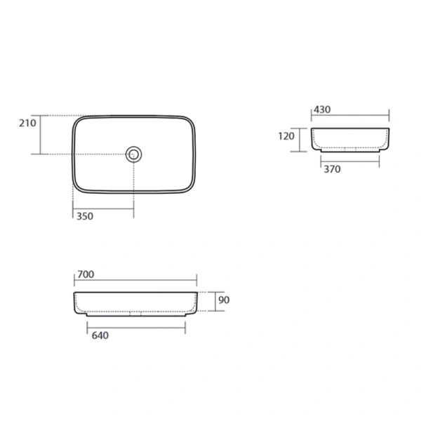 Раковина Kerasan Tribeca 70 см черный матовый - фото 4