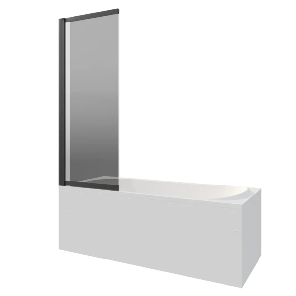 Шторка для ванны Berges River S Slider Black 98х145 см тонированное стекло, профиль черный, в наличии - фото 9