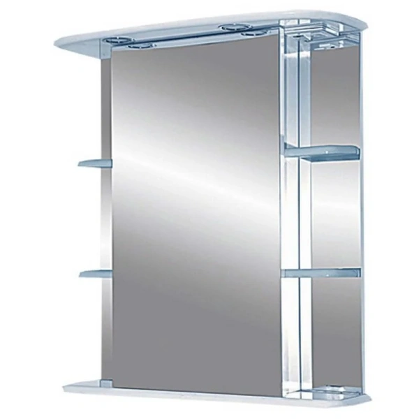 Зеркальный шкаф с подсветкой Misty Магнолия Э-Маг04065-01Св 65 см ЛДСП, в наличии - фото 2