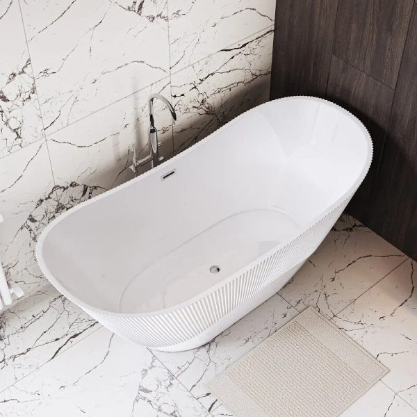 Ванна акриловая Grossman Galaxy, GR-2104, 170 x 75 см, отдельностоящая, белая, без гидромассажа - фото 6