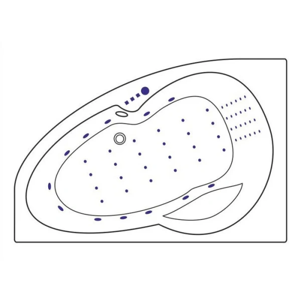 Ванна гидромассажная Excellent Newa Nano 160 x 95 см, левая, белый/хром, WAEX.NEL16.NANO.CR, в наличии - фото 9