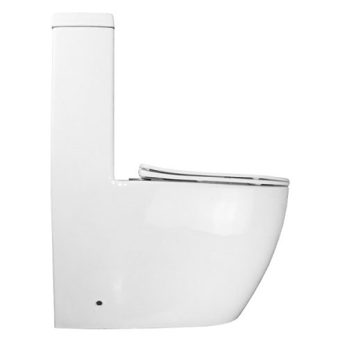 Унитаз моноблок Azario Morano безободковый, с горизонтальным, прямым выпуском, с прямым выпуском - фото 7