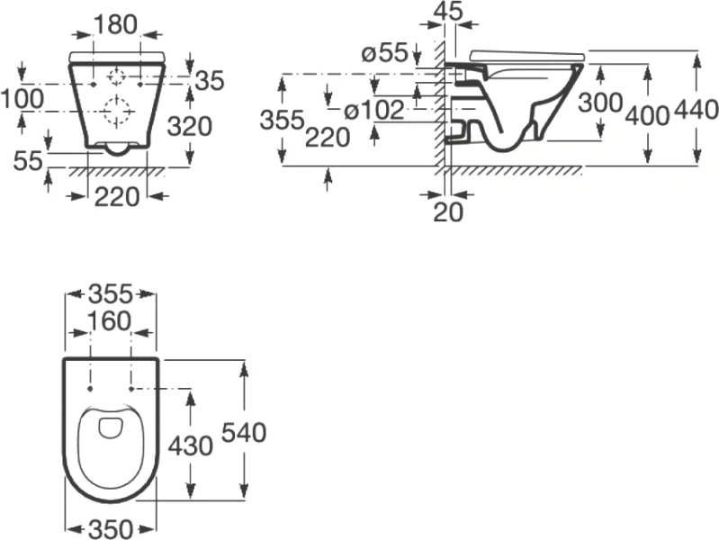 Унитаз с инсталляцией Roca The Gap Round Pack с сиденьем - фото 4