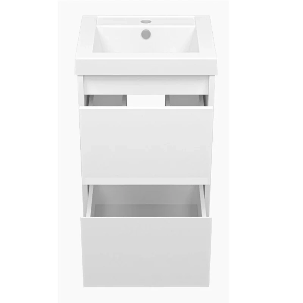 Тумба под раковину подвесная Misty Алиса 40 см 2 ящика - фото 3