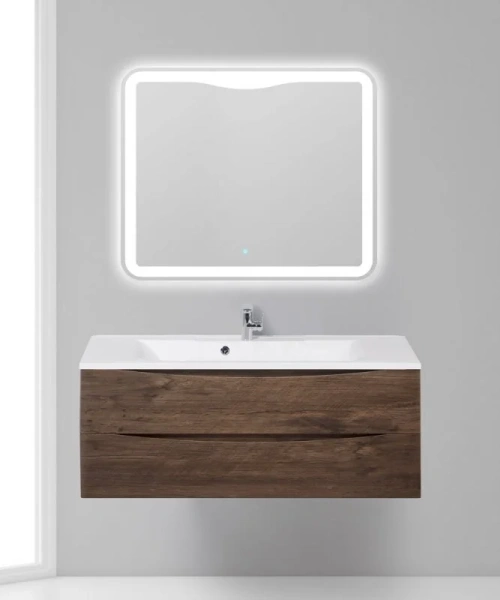 Тумба под раковину подвесная BelBagno Marino 110 см с двумя выкатными ящиками rovere moro - фото 4