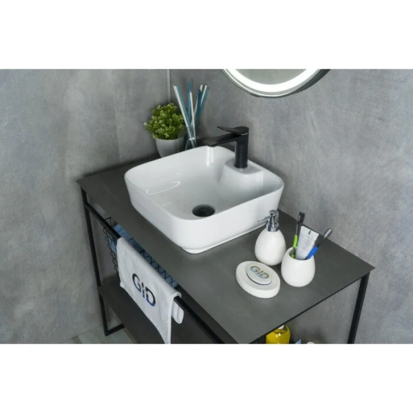 Раковина GID Geometrico N9443 41 см белая - фото 3