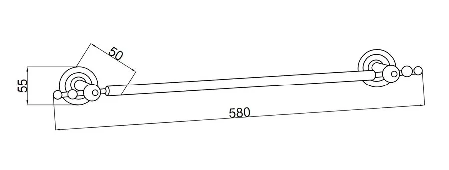 Полотенцедержатель Boheme Brillante хром, классические, ретро, с кристаллами swarovski - фото 2