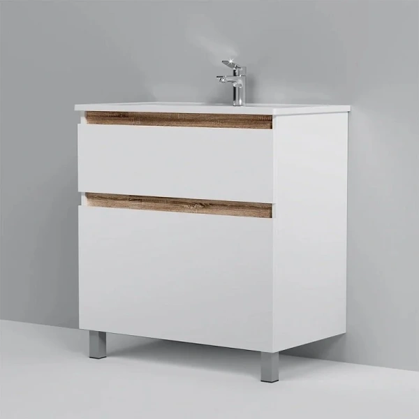 Тумба под раковину напольная Am.Pm X-Joy 80 см белый глянец, окрашенные, под дерево - фото 9