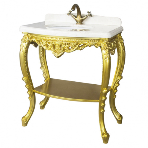 Консоль напольная, цвет поталь золото, Tessoro Isabella 80, классические, ретро - фото 2