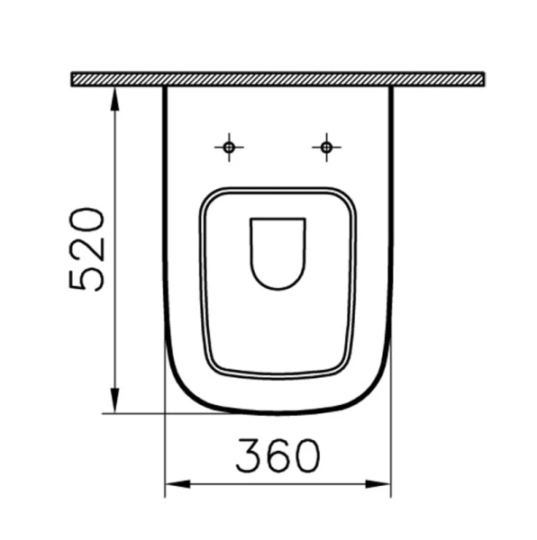 Унитаз подвесной VitrA S20 5507, с горизонтальным, прямым выпуском, с прямым выпуском - фото 10